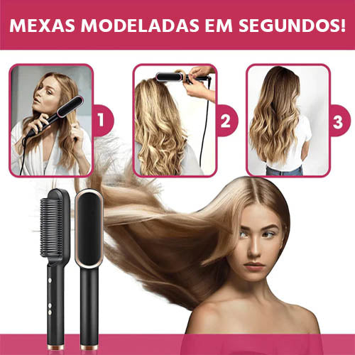 Escova Alisadora de Cabelos Bivolt 5 em 1 MultiGlam - Melly