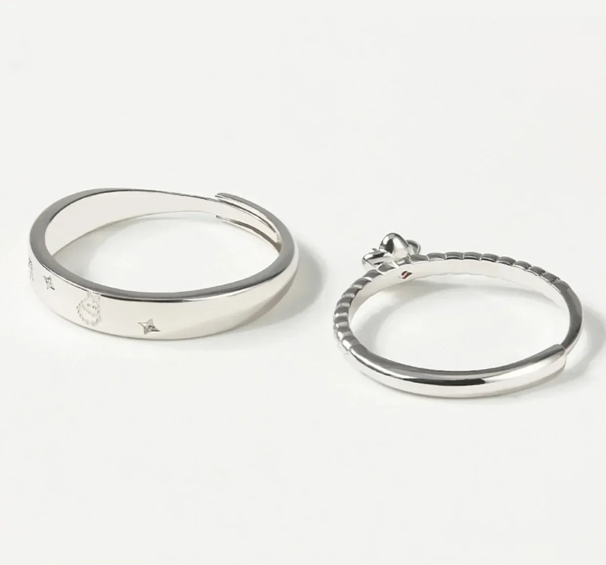 O Pequeno Príncipe e a Rosa - (Ajustável) - Prata