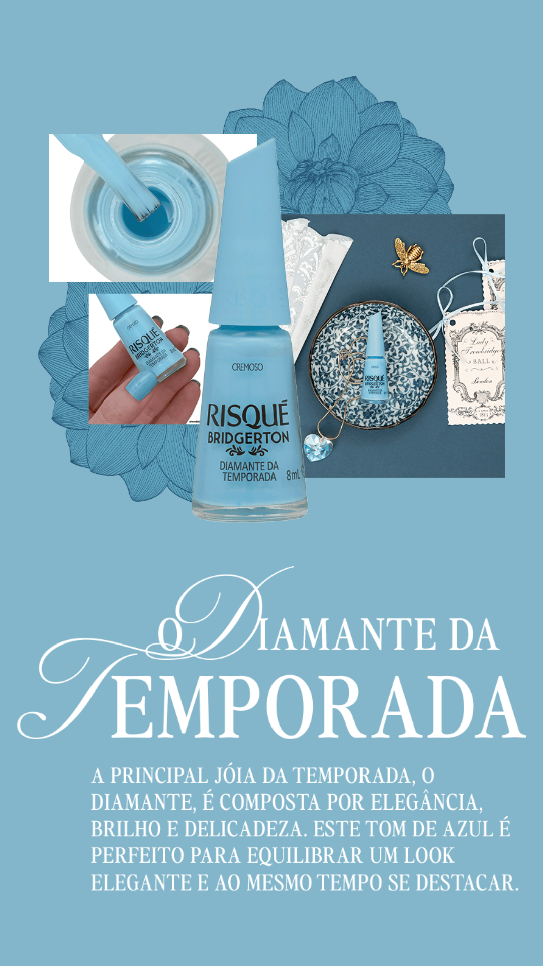 Kit Esmaltes Risqué Bridgerton - 8 produtos