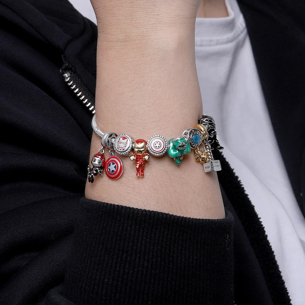 Berloques e Pulseiras/ Estilo Marvel/ Prata 925