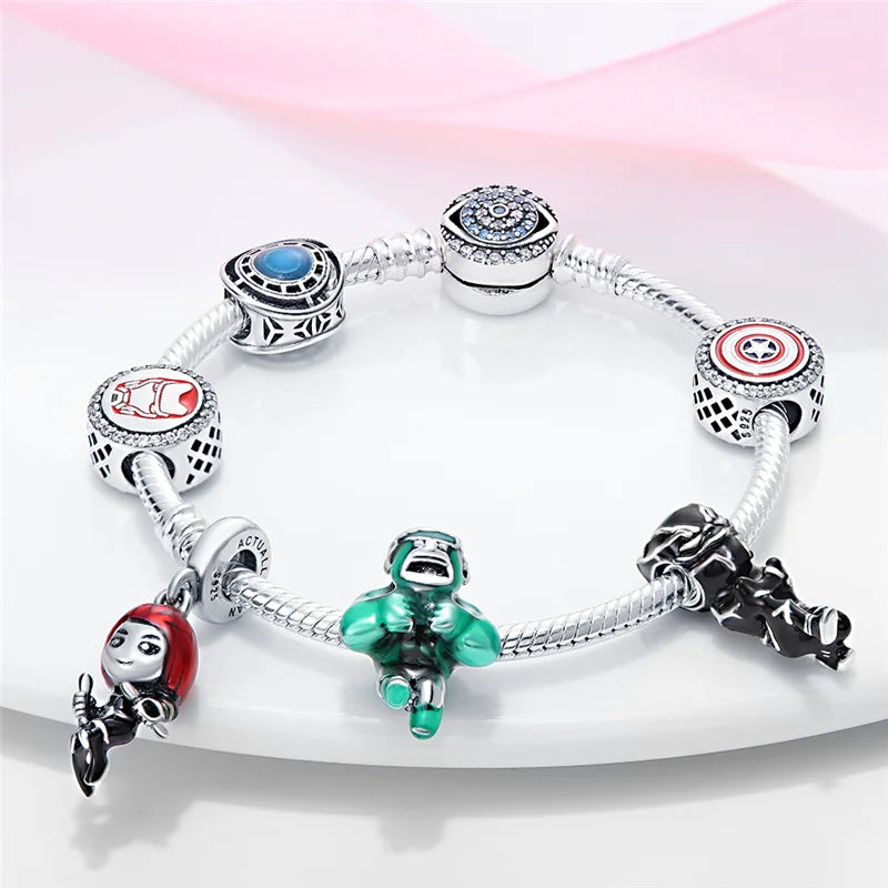 Berloques e Pulseiras/ Estilo Marvel/ Prata 925