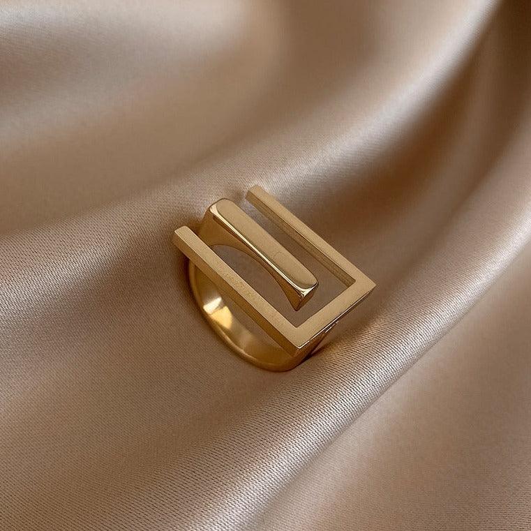 Anel Feminino Estilo Único Geométrico - Melly