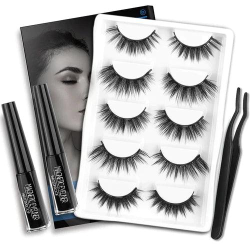 5 Pares de Cílios Magnéticos Reutilizáveis - Melly