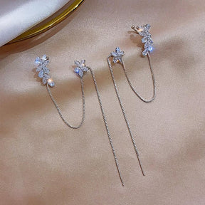 FLOWER THREADER EARRING