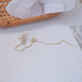 FLOWER THREADER EARRING